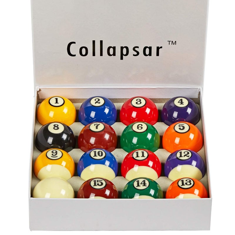 Collapsar AAA Grade Billiard Pool Table Billiard Ball Set,2-1/4" Regulation Size Full of 16 Resin Billiard Balls(Several Styles Available) (Art Number with Black Circle Style) - Image 2